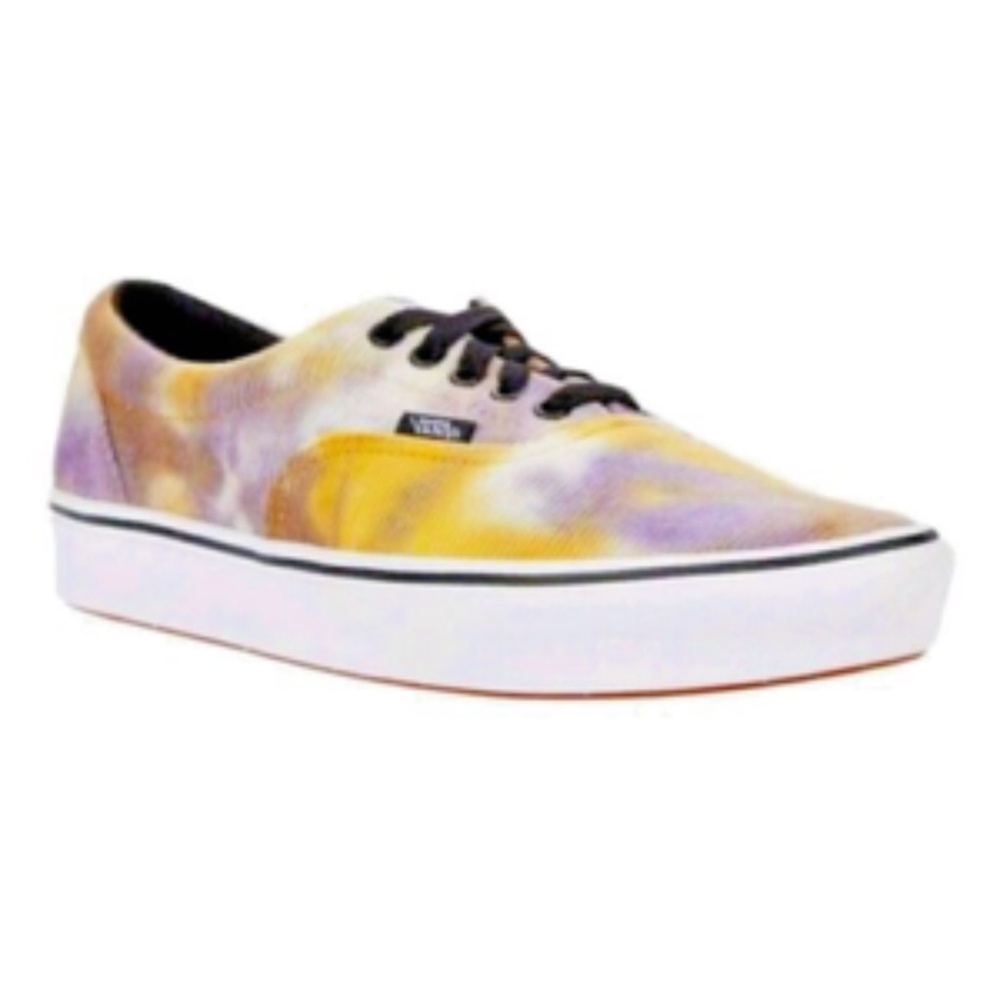 Vans Era Womens Comfycush Shoes‎ Size 8.5 Sneakers Tie Dye Purple Yellow